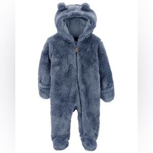 Baby Hooded Sherpa Jumpsuit